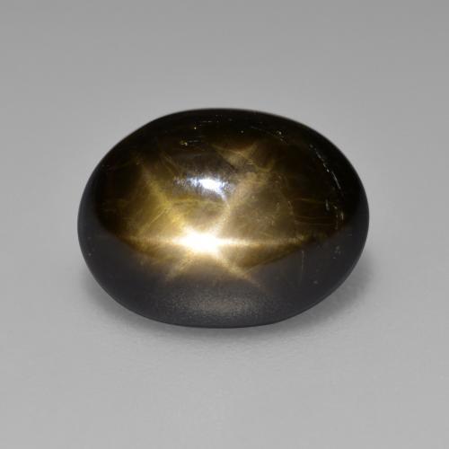 4,65 ctw natürlicher schwarzer Stern-Saphir, Oval Schliff, Lichtundurchlässig