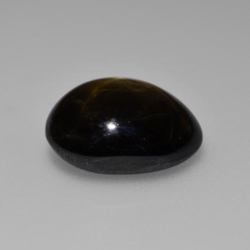 4,65 ctw natürlicher schwarzer Stern-Saphir, Oval Schliff, Lichtundurchlässig