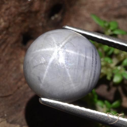 10.97ct Natürlicher Hellgrau Sternsaphir, Runden, Lichtundurchlässig