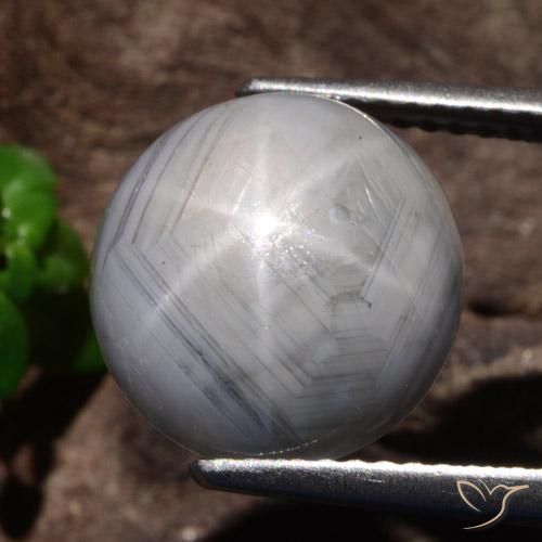 10.69ct Natürlicher Hellgrau Sternsaphir, Oval, Lichtundurchlässig