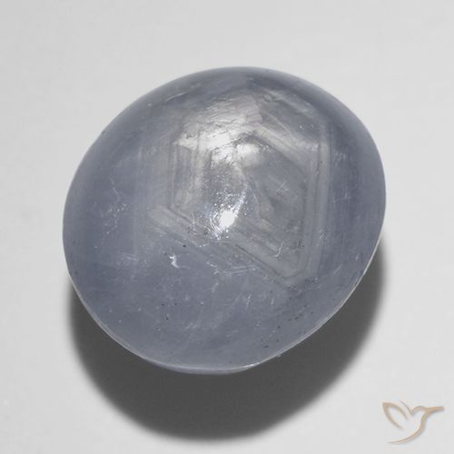 7.06ct Natürlicher Bläuliches Grau Sternsaphir, Oval, Lichtundurchlässig
