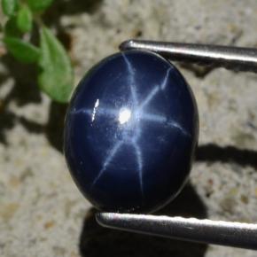 4,81 ctw natürlicher blauer Stern-Saphir, Oval Schliff, Lichtundurchlässig