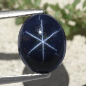 6,88 ctw natürlicher blauer Stern-Saphir, Oval Schliff, Lichtundurchlässig