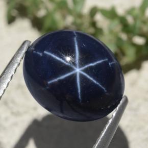 6,88 ctw natürlicher blauer Stern-Saphir, Oval Schliff, Lichtundurchlässig