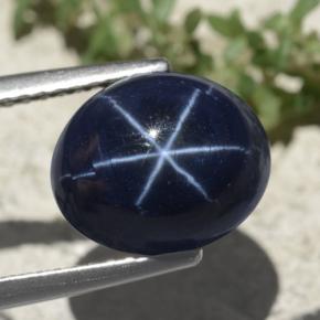6,88 ctw natürlicher blauer Stern-Saphir, Oval Schliff, Lichtundurchlässig