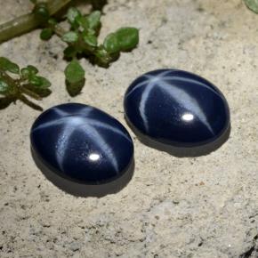 4,31 ct natürliche blauer Stern-Saphir-Edelsteine, Oval Schliff, Lichtundurchlässig