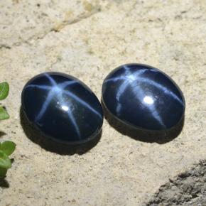 5,07 ct natürliche blauer Stern-Saphir-Edelsteine, Oval Schliff, Lichtundurchlässig