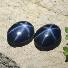 5,07 ct natürliche blauer Stern-Saphir-Edelsteine, Oval Schliff, Lichtundurchlässig
