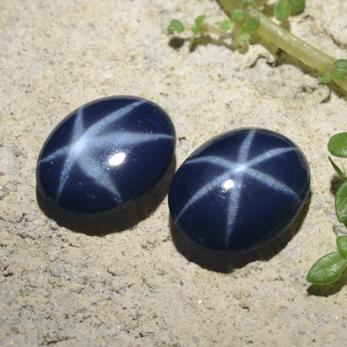 4,45 ct natürliche blauer Stern-Saphir-Edelsteine, Oval Schliff, Lichtundurchlässig