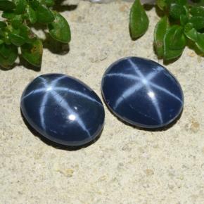 3,48 ct natürliche blauer Stern-Saphir-Edelsteine, Oval Schliff, Lichtundurchlässig