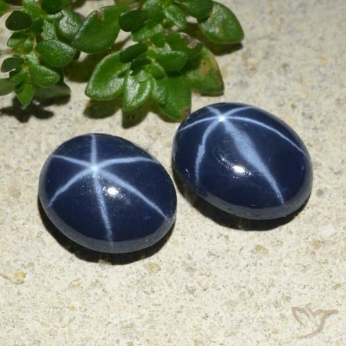 4,75 ct natürliche blauer Stern-Saphir-Edelsteine, Oval Schliff, Lichtundurchlässig