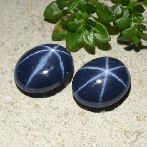 4,75 ct natürliche blauer Stern-Saphir-Edelsteine, Oval Schliff, Lichtundurchlässig