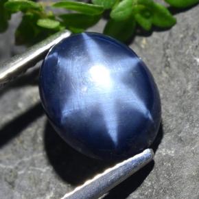 4,01 ctw natürlicher blauer Stern-Saphir, Oval Schliff, Lichtundurchlässig