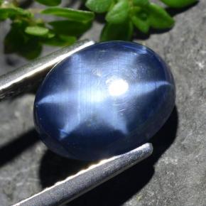 4,01 ctw natürlicher blauer Stern-Saphir, Oval Schliff, Lichtundurchlässig