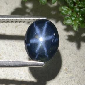 2,14 ctw natürlicher blauer Stern-Saphir, Oval Schliff, Lichtundurchlässig