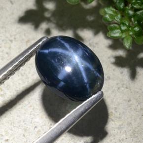 2,14 ctw natürlicher blauer Stern-Saphir, Oval Schliff, Lichtundurchlässig
