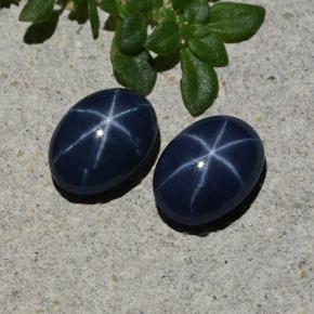 2,20 ct natürliche blauer Stern-Saphir-Edelsteine, Oval Schliff, Lichtundurchlässig