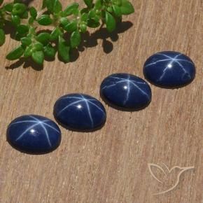4.18 ct natürliche tiefblau Sternsaphir-Edelsteine, Oval, Lichtundurchlässig