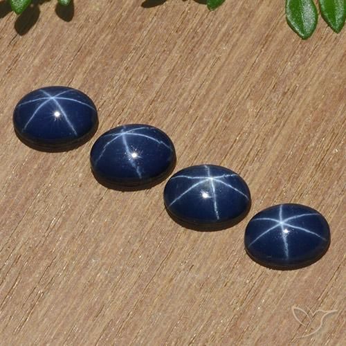 5.23ctw Natürlicher Navy blau Sternsaphir, Oval, Lichtundurchlässig