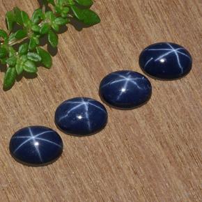 4,22 ct natürliche blauer Stern-Saphir-Edelsteine, Oval Schliff, Lichtundurchlässig