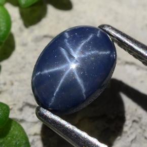 9,17 ctw natürlicher tiefblau Sternsaphir, Oval Schliff, Lichtundurchlässig