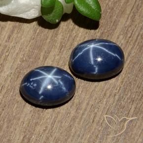 2,81 ct natürliche blauer Stern-Saphir-Edelsteine, Oval Schliff, Lichtundurchlässig