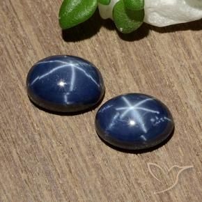 2,81 ct natürliche blauer Stern-Saphir-Edelsteine, Oval Schliff, Lichtundurchlässig