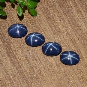 3,54 ct natürliche blauer Stern-Saphir-Edelsteine, Oval Schliff, Lichtundurchlässig