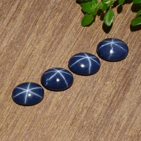 3,54 ct natürliche blauer Stern-Saphir-Edelsteine, Oval Schliff, Lichtundurchlässig