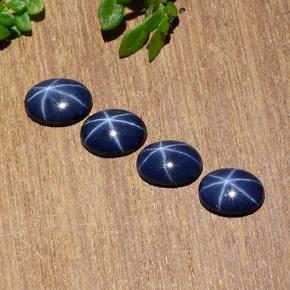 3,33 ct natürliche blauer Stern-Saphir-Edelsteine, Oval Schliff, Lichtundurchlässig