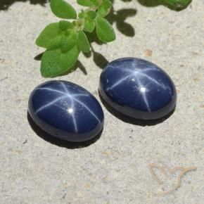 2.72 ct natürliche tiefblau Sternsaphir-Edelsteine, Oval Schliff, Lichtundurchlässig