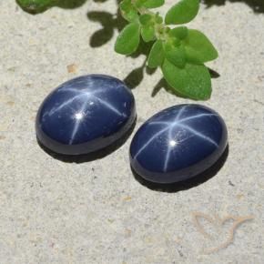 2.72 ct natürliche tiefblau Sternsaphir-Edelsteine, Oval Schliff, Lichtundurchlässig