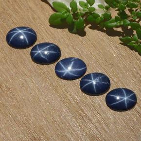 3,67 ct natürliche blauer Stern-Saphir-Edelsteine, Oval Schliff, Lichtundurchlässig