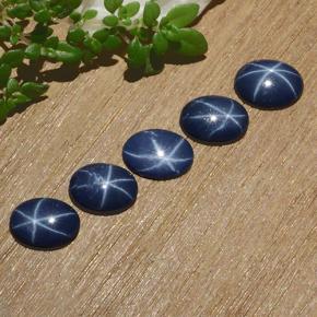3,67 ct natürliche blauer Stern-Saphir-Edelsteine, Oval Schliff, Lichtundurchlässig