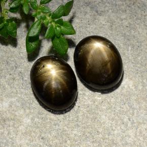 4.01 ct natürliche Schwarz Sternsaphir-Edelsteine, Oval Schliff, Lichtundurchlässig