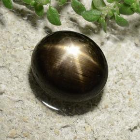 3,31 ctw natürlicher schwarzer Stern-Saphir, Oval Schliff, Lichtundurchlässig