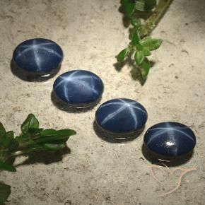2.89 ct natürliche tiefblau Sternsaphir-Edelsteine, Oval, Lichtundurchlässig