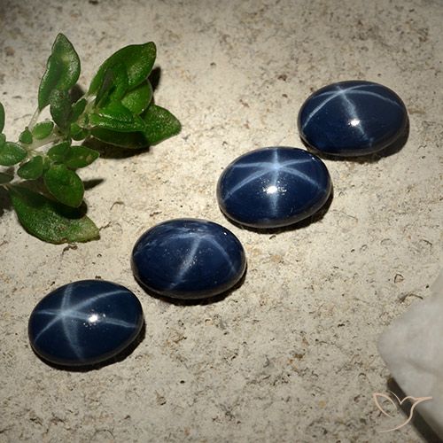 3.92ctw Natürlicher Tiefes Marineblau Sternsaphir, Oval, Lichtundurchlässig