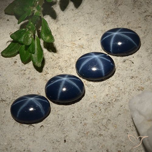 3.27ctw Natürlicher Tiefes Marineblau Sternsaphir, Oval, Lichtundurchlässig