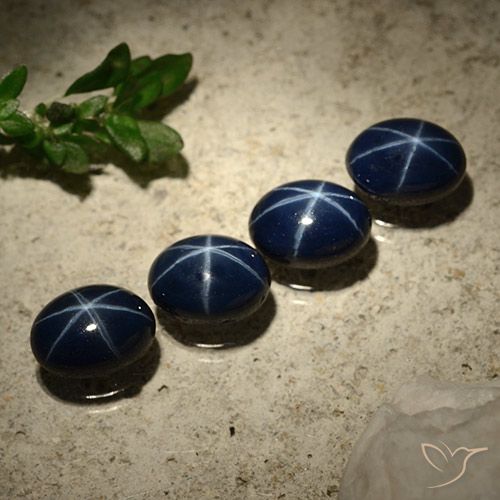 6.11ctw Natürlicher tiefblau Sternsaphir, Oval, Lichtundurchlässig