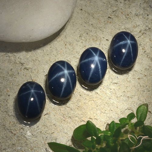 5.55ctw Natürlicher Tiefes Marineblau Sternsaphir, Oval, Lichtundurchlässig
