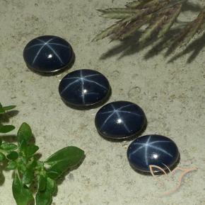 4.85 ct natürliche tiefblau Sternsaphir-Edelsteine, Oval, Lichtundurchlässig