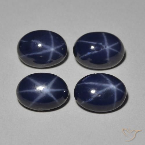 5.28ctw Natürlicher tiefblau Sternsaphir, Oval, Lichtundurchlässig