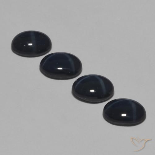 4.68 ct natürliche tiefblau Sternsaphir-Edelsteine, Oval, Lichtundurchlässig