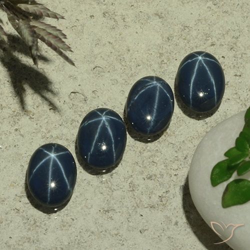 2.97ctw Natürlicher tiefblau Sternsaphir, Oval, Lichtundurchlässig