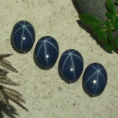 3.39ctw Natürlicher Tiefes Marineblau Sternsaphir, Oval, Lichtundurchlässig