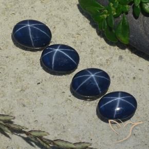 3.80 ct natürliche tiefblau Sternsaphir-Edelsteine, Oval, Lichtundurchlässig