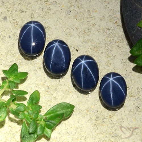 4.34ctw Natürlicher Tiefes Marineblau Sternsaphir, Oval, Lichtundurchlässig