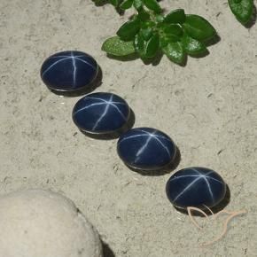 4.60 ct natürliche tiefblau Sternsaphir-Edelsteine, Oval, Lichtundurchlässig