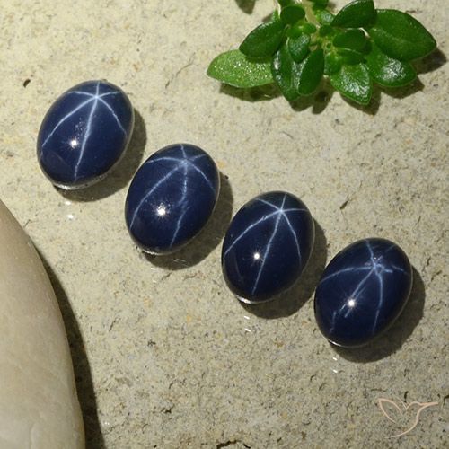 6.26ctw Natürlicher tiefblau Sternsaphir, Oval, Lichtundurchlässig
